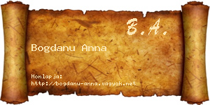 Bogdanu Anna névjegykártya